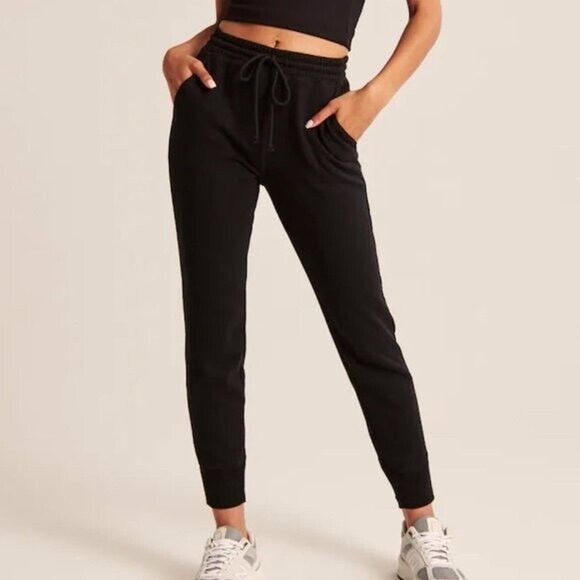 Abercrombie & Fitch Pants - Abercrombie & Fitch Soft AF Jogger Sweatpants Black Size XS Drawstring
